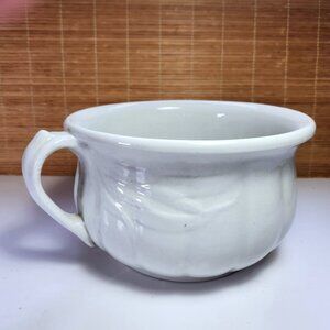 Antique Ironstone White Chamber Pot with Wheat Pattern Mellor & Taylor England